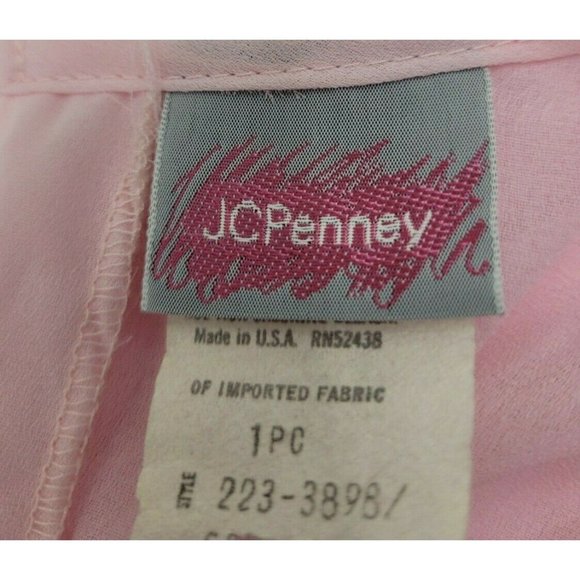 Vintage 60’s JC Penny Fashions Sheer Pink Pleated - Picture 3 of 8